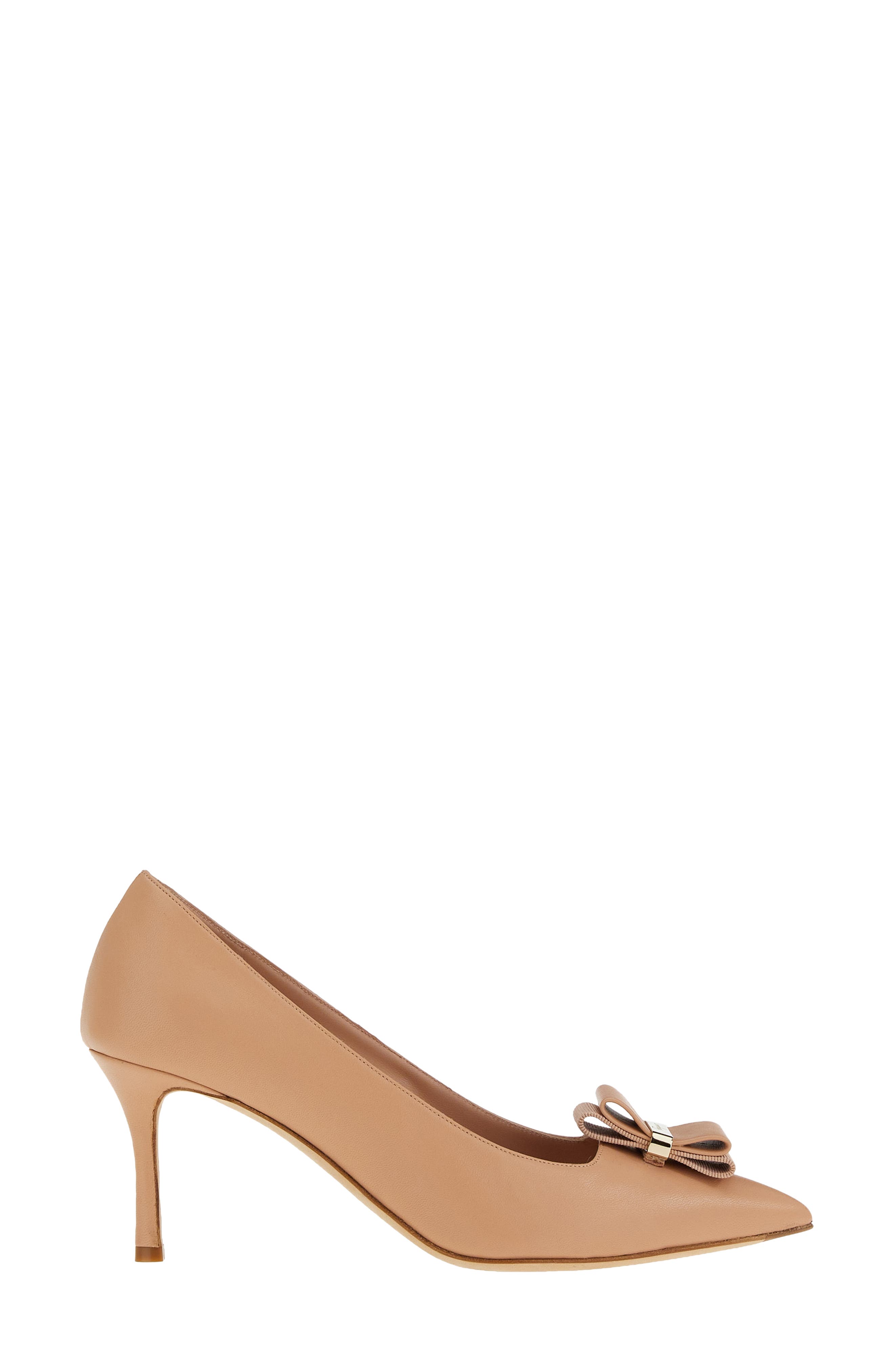 FERRAGAMO Winnie Bow Pointed Toe Pump, Alternate, color, 