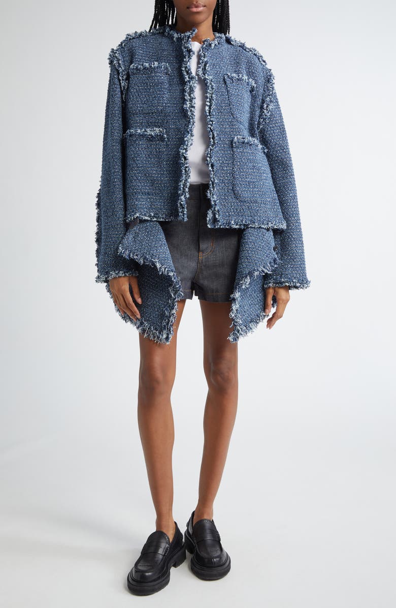 Sacai Nylon Twill & Cotton Jersey T-Shirt, Alternate, color, 