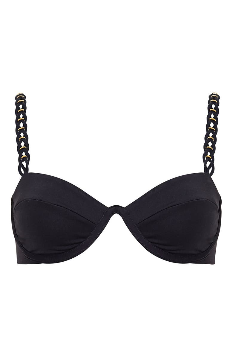 Agua Bendita Maray Solstice Bikini Top, Alternate, color, Black