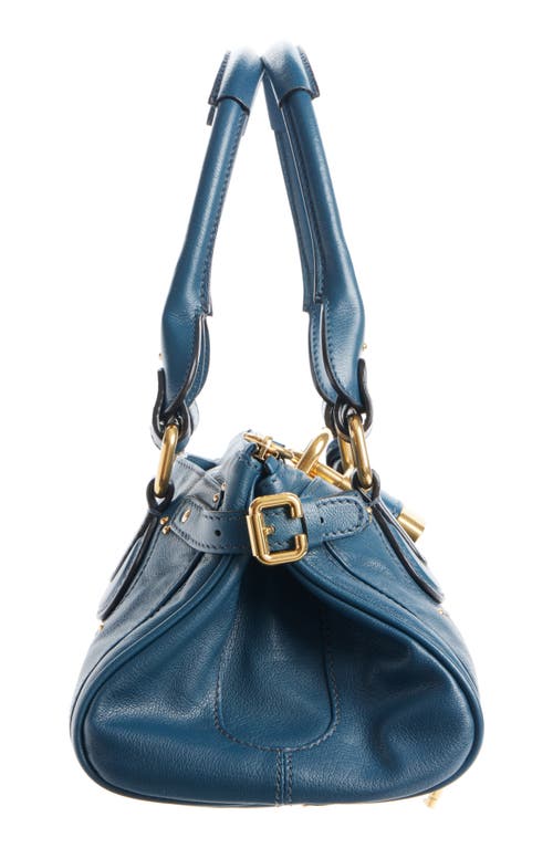 Chloé Paddington Leather Satchel In Blue