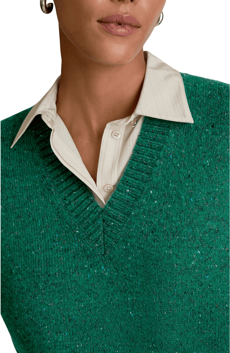 M.M.LaFleur Eloise Confetti Wool Vest, Alternate, color, Verdant