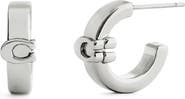 COACH Signature C Huggie Hoop Earrings