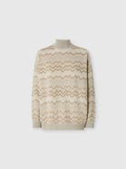 Missoni Zig Zag Viscose And Wool Turtleneck Sweater