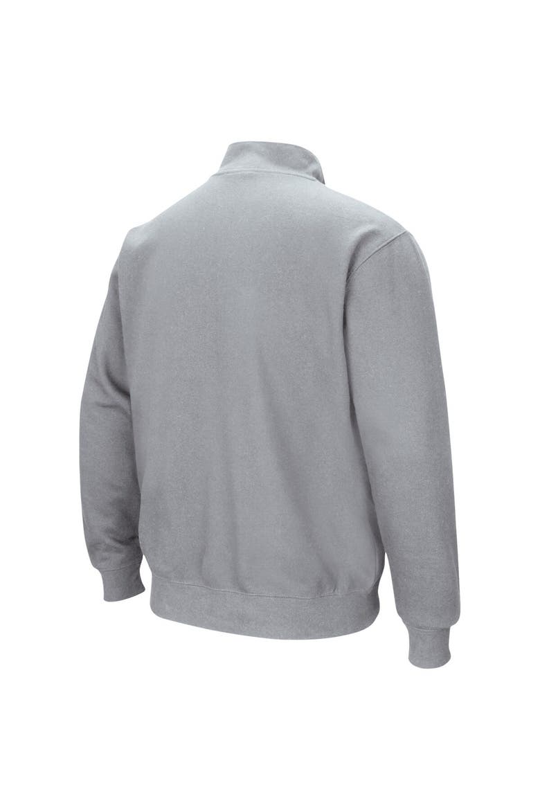 Men's Colosseum Heathered Gray Northwestern Wildcats Tortugas Team Logo Quarter-Zip Jacket, Alternate, color, Heather Gray