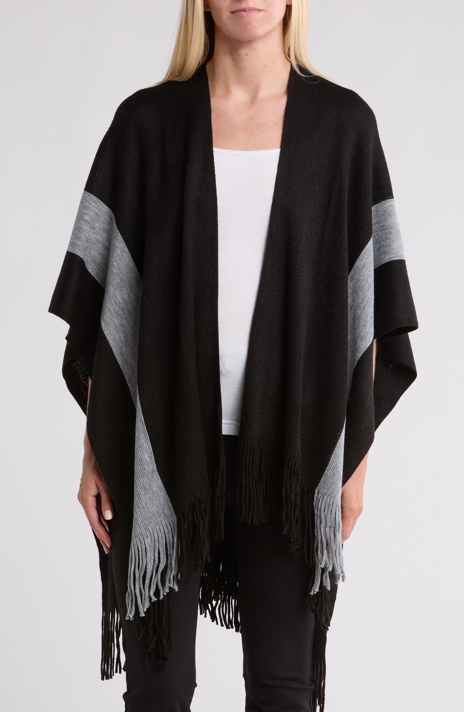 Eyelet Ruana Nanette Lepore Stripe Knit Ruana | Nordstromrack