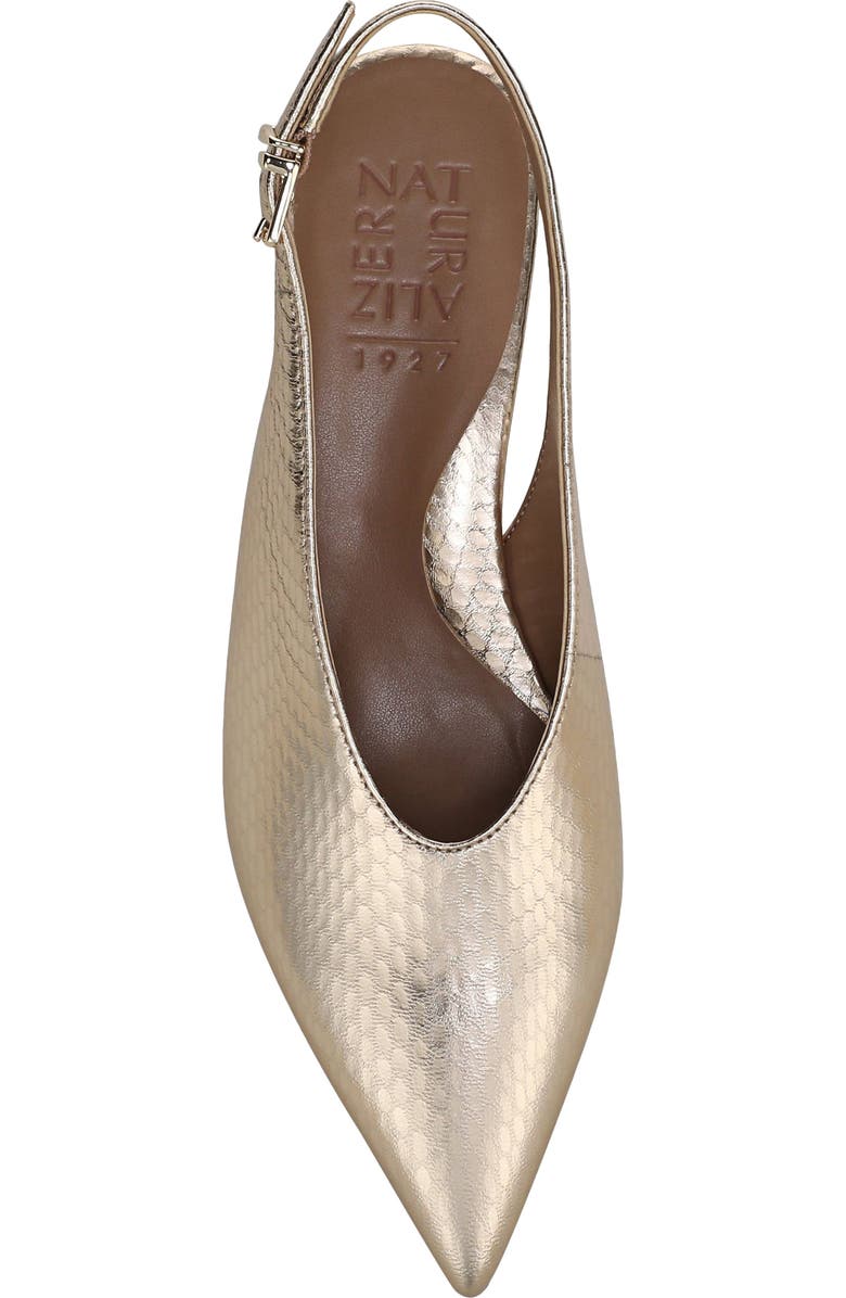 Naturalizer Nicolette Slingback Pointed Toe Kitten Heel Pump, Alternate, color, Light Champagne