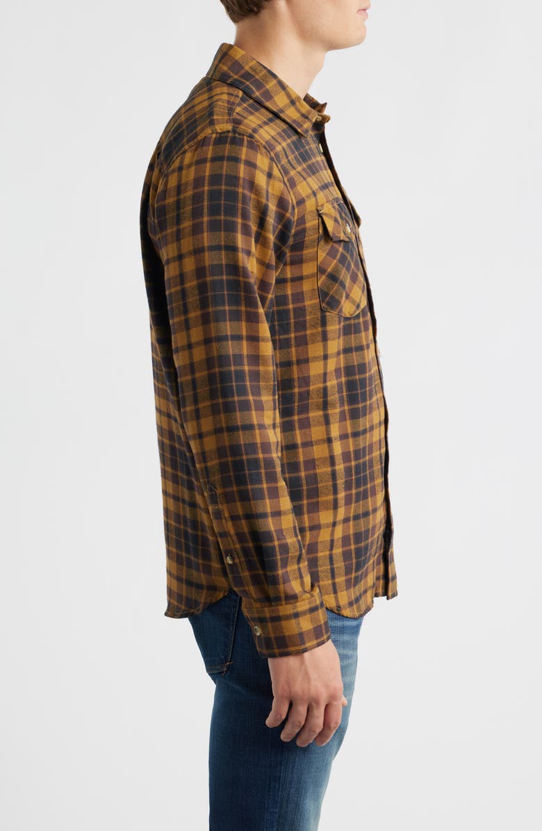 DARK SEAS Tanglewood Plaid Flannel Button-Up Shirt, Alternate, color, Black/ Brown