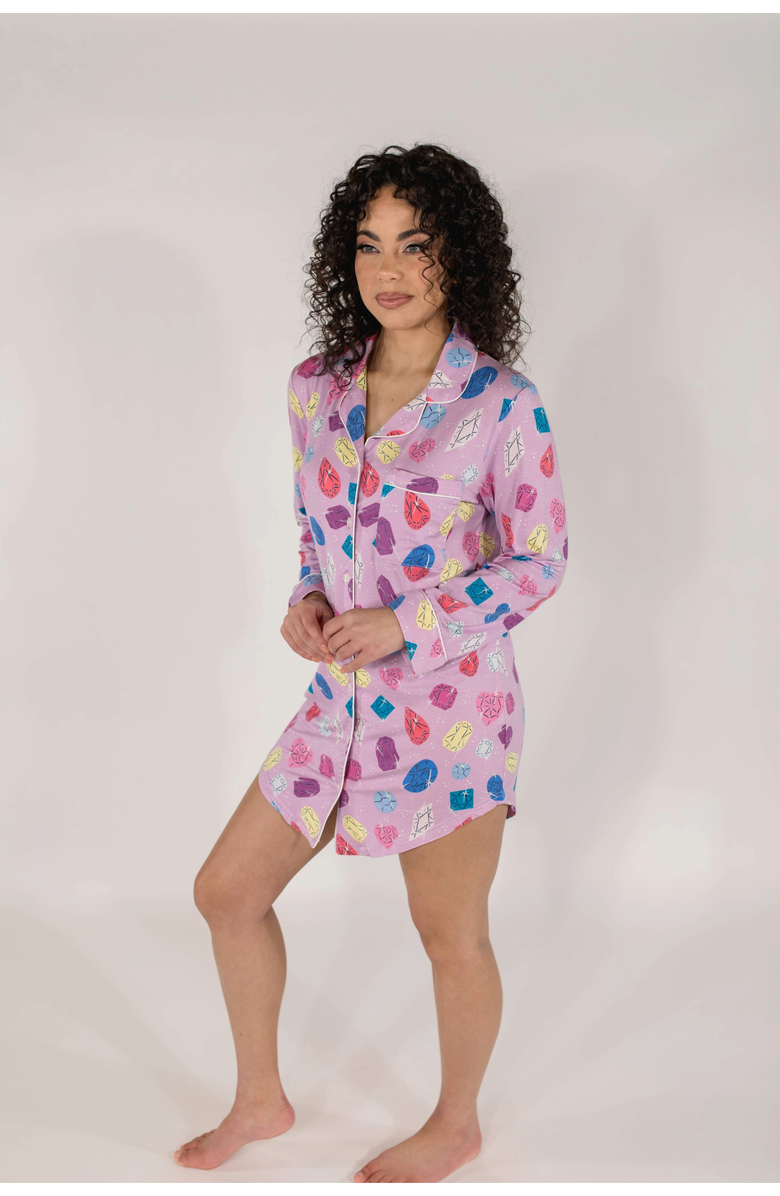 In My Sundays Sleep Dress, Alternate, color, Bejeweled In Amethyst