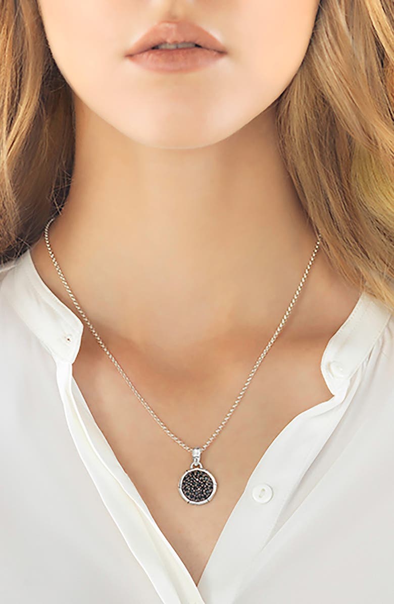 John Hardy 'Bamboo' Small Round Pendant Necklace, Alternate, color,