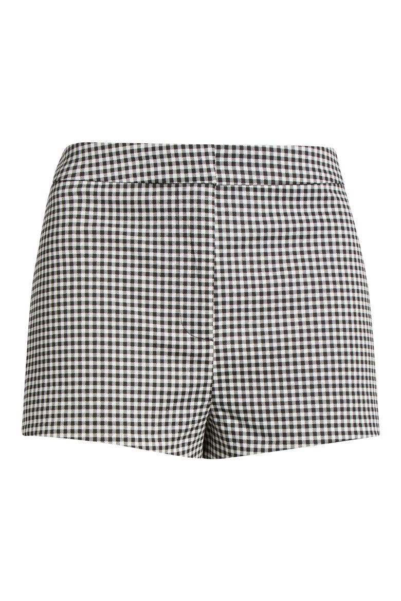 Valerie Gingham Stretch Cotton Micro Shorts, Alternate, color, BLACK GINGHAM