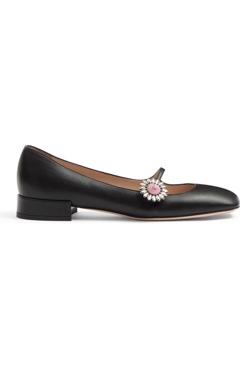 Valentino Garavani Preshoes Ballerina Pump, Alternate, color, 9Tj Nero/Crystal/Rosa