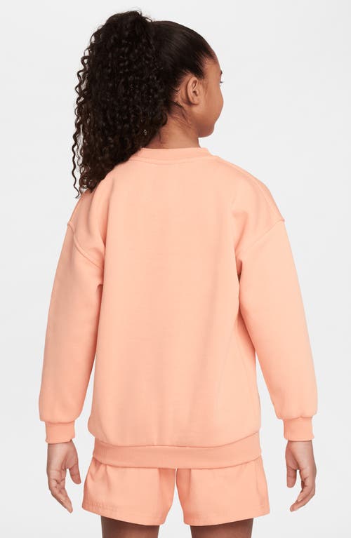 Nike Sportswear Club Fleece Big Kids' Oversized Sweatshirt In Pink