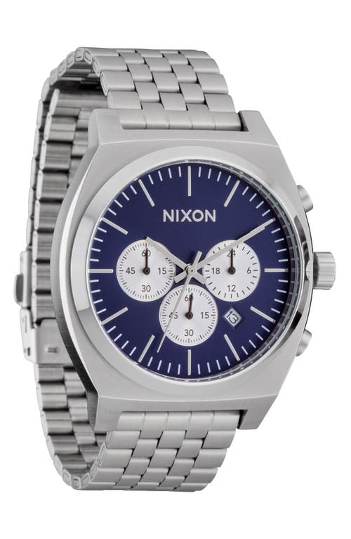 Nixon Time Teller Chronograph Bracelet Watch, 40mm In Metallic