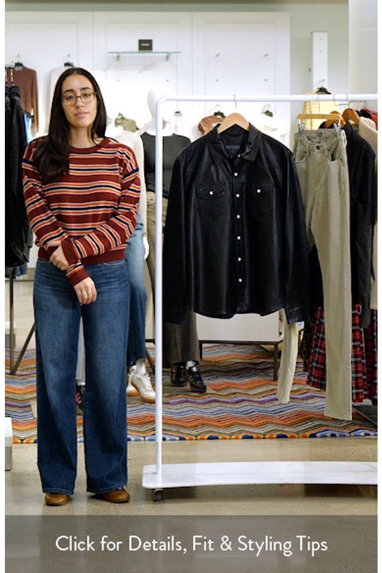 Sage Sheepskin Leather Shirt Jacket video