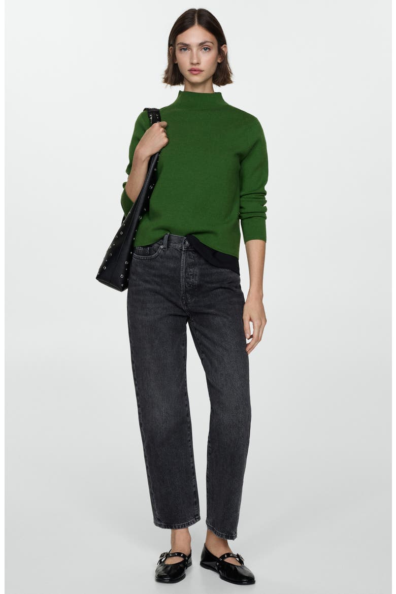 Chimney Mock Neck Sweater, Alternate, color, GREEN