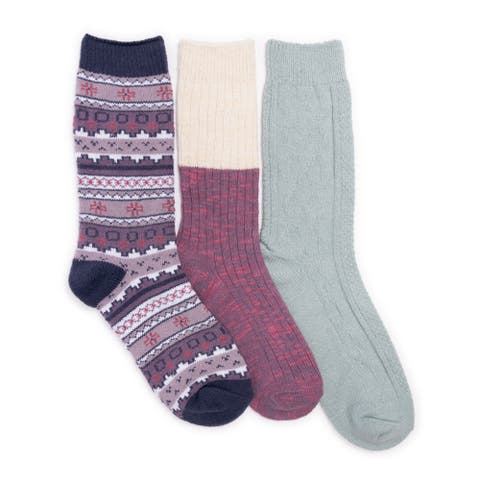 Women's 3 Pair Pack Microfiber Boot Socks