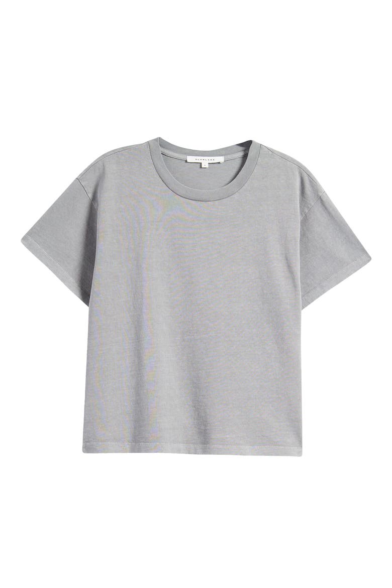 Square Cotton T-Shirt, Alternate, color, PEBBLE GREY