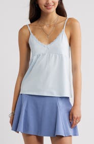 BP. Lace Trim Stretch Cotton Camisole