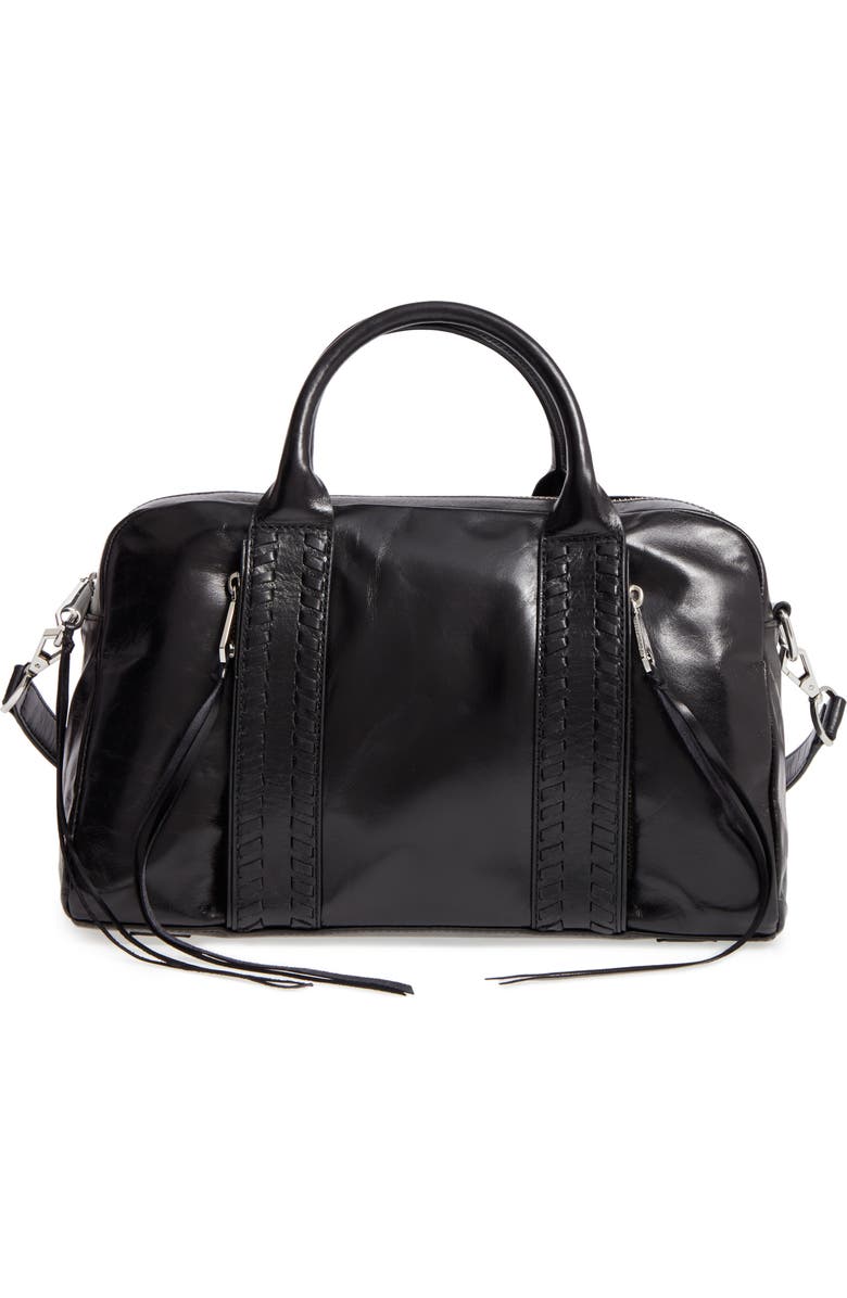 Rebecca Minkoff Vanity Leather Zip Satchel, Main, color,