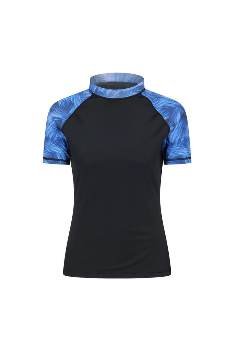 Patterned Rash Guard, Main, color, Teal