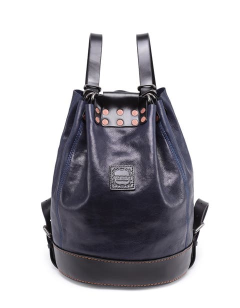 Canna Genuine Leather Convertible Bucket Backpack