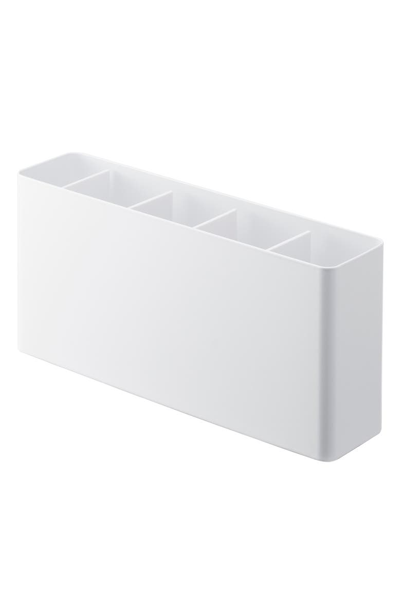 Yamazaki Utensil and Slim Cutting Mat Holder, Main, color, White