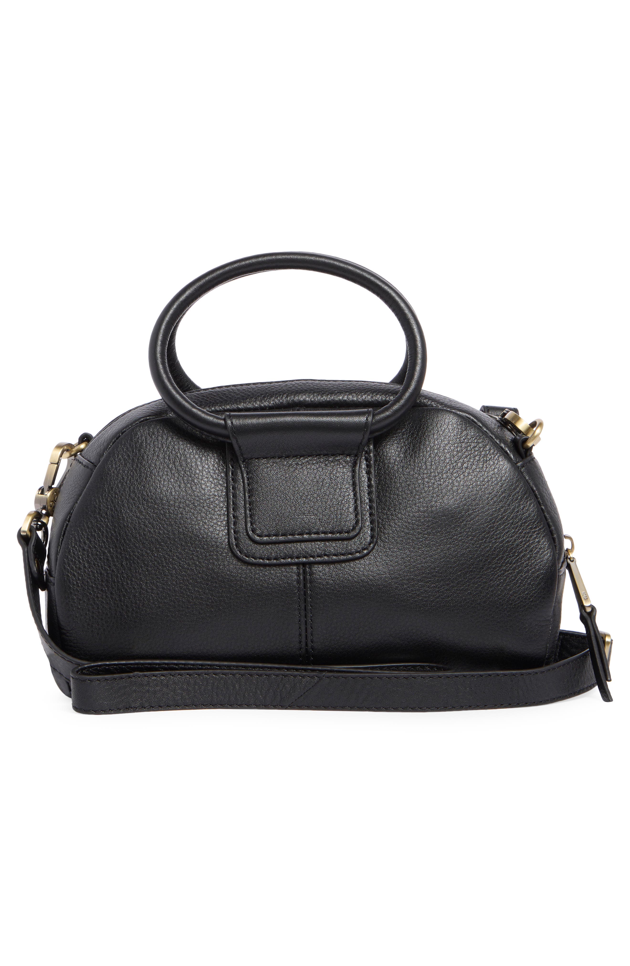 HOBO Sheila Mini Leather Satchel, Alternate, color, Black