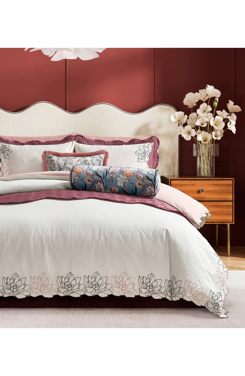 Ted Baker Magnolia Embroidered Duvet Cover & Pillow Shams Set, Alternate, color,