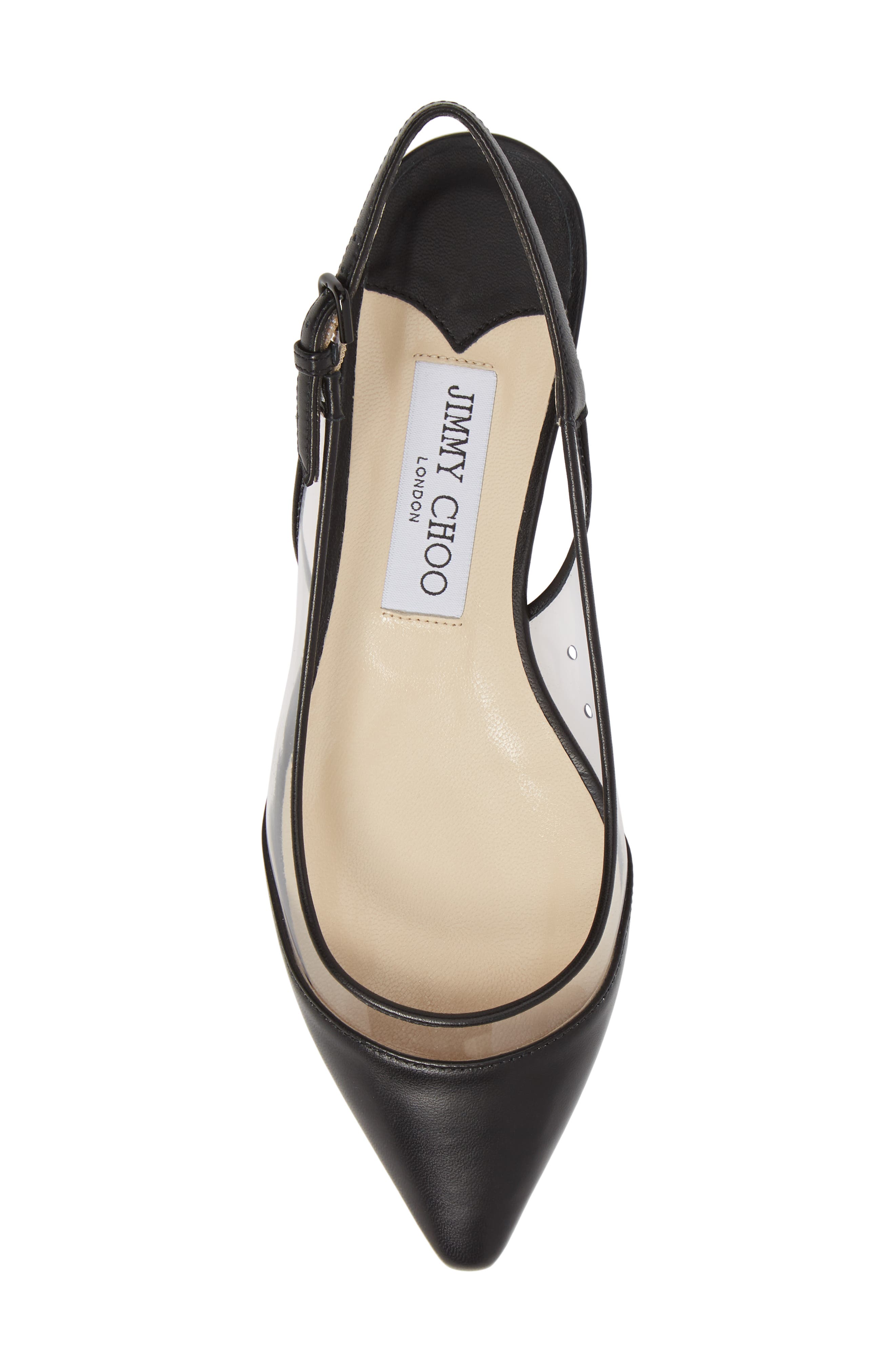 Jimmy Choo Erin Clear Slingback Flat, Alternate, color, 