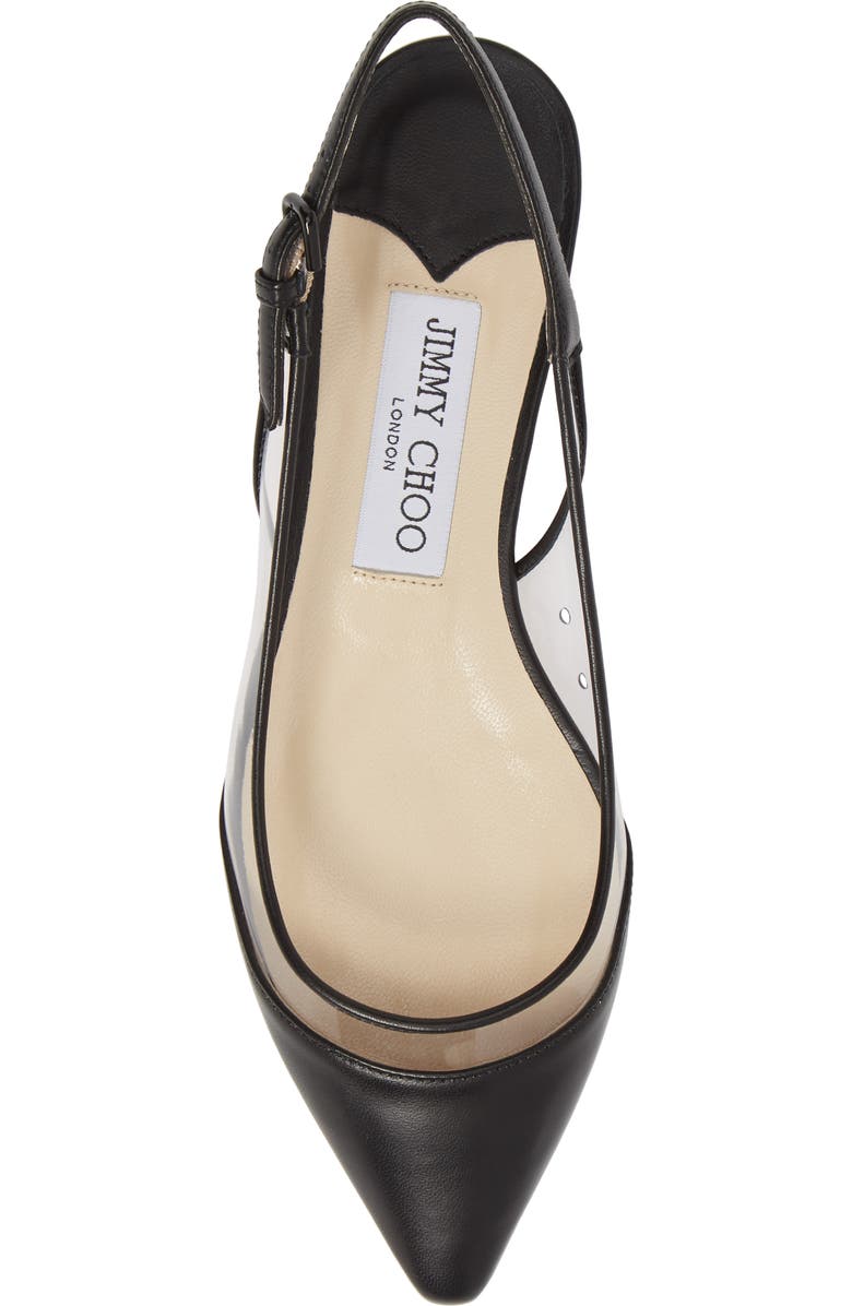 Jimmy Choo Erin Clear Slingback Flat, Alternate, color,
