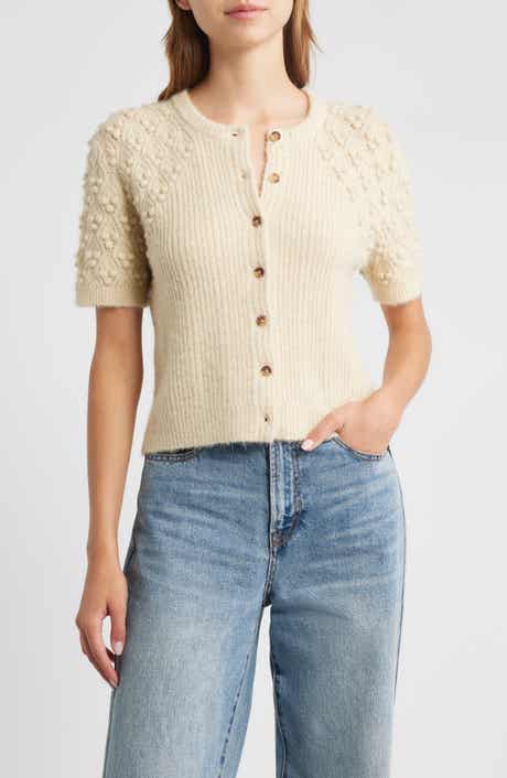 rag & bone Sierra Pom Short Sleeve Cardigan