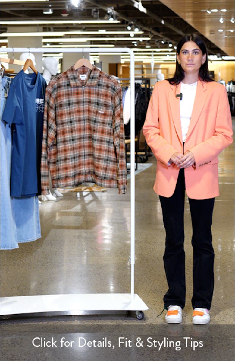 Alton Plaid Zip-Up Shirt Jacket, sales video thumbnail