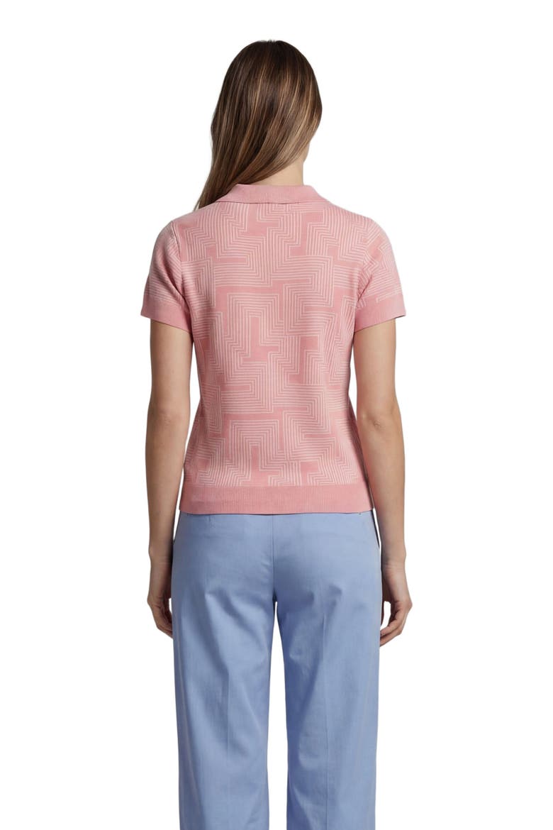 Inter Twine Womens Merino Silk Cashmere Polo, Alternate, color, INTER TWINE CORAL