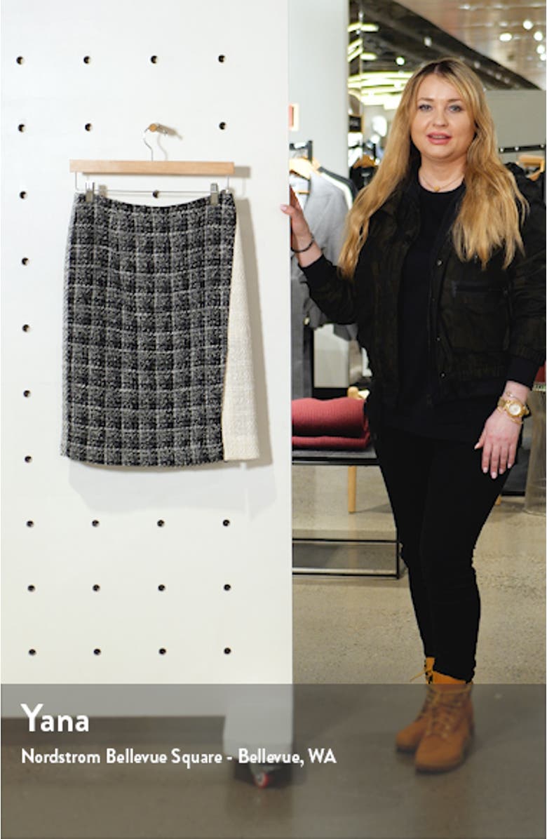 Colorblock Tweed Skirt, sales video thumbnail