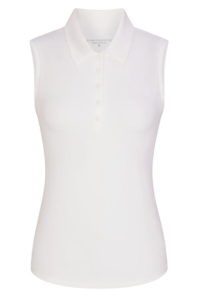 Lucie Sleeveless Golf Polo, Alternate, color, WHITE