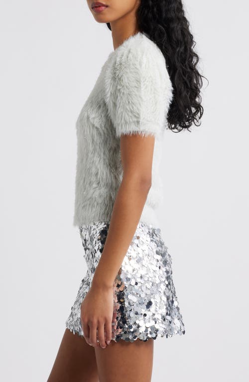 Bp. Fuzzy Metallic Sweater In Brown