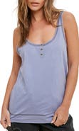 WISHLIST Cotton Henley Tank