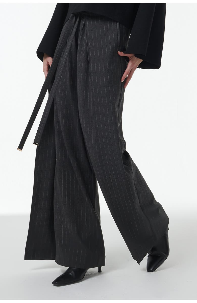 Leem Wide-Leg Trousers, Alternate, color, Grey