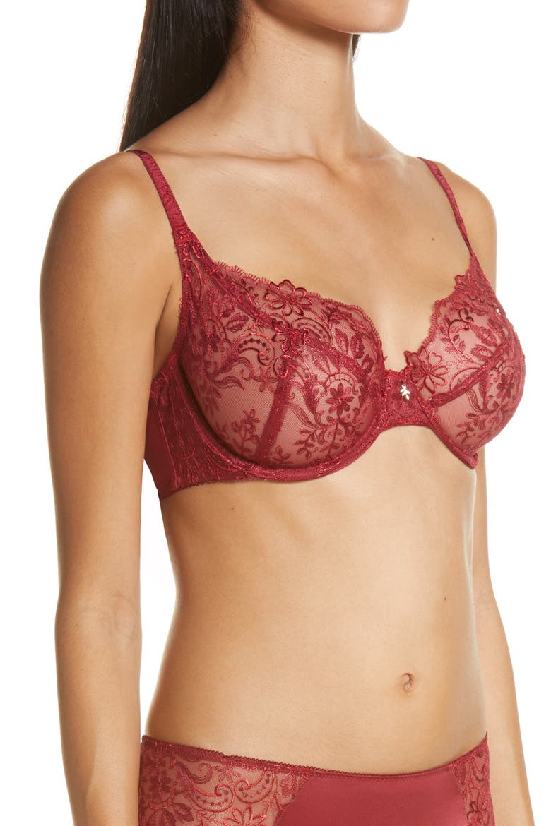 Scene Stealer Underwire Bra, Alternate, color, TIBETAN RED