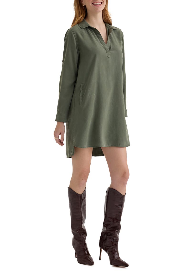 A-Line Shirtdress, Alternate, color, FERNWOOD