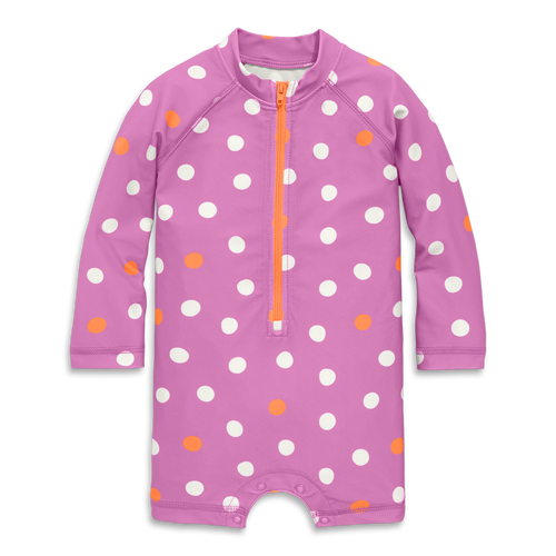 PRIMARY PRIMARY BABY ONE-PIECE RASH GUARD IN CONFETTI DOTS 