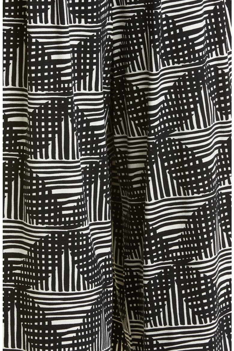 Abstract Print Crop Jumpsuit, Alternate, color, BLACK