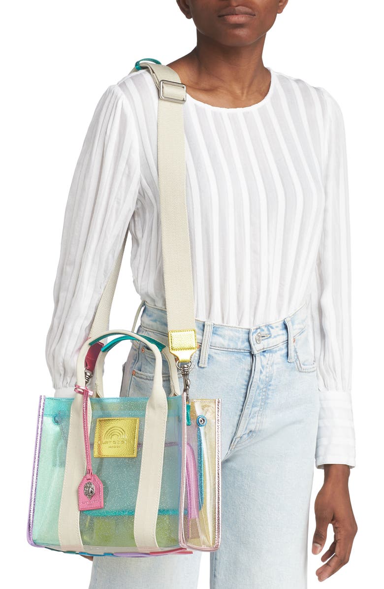 Kurt Geiger London Mini Southbank Vinyl Clear Tote, Alternate, color, Mult/Other