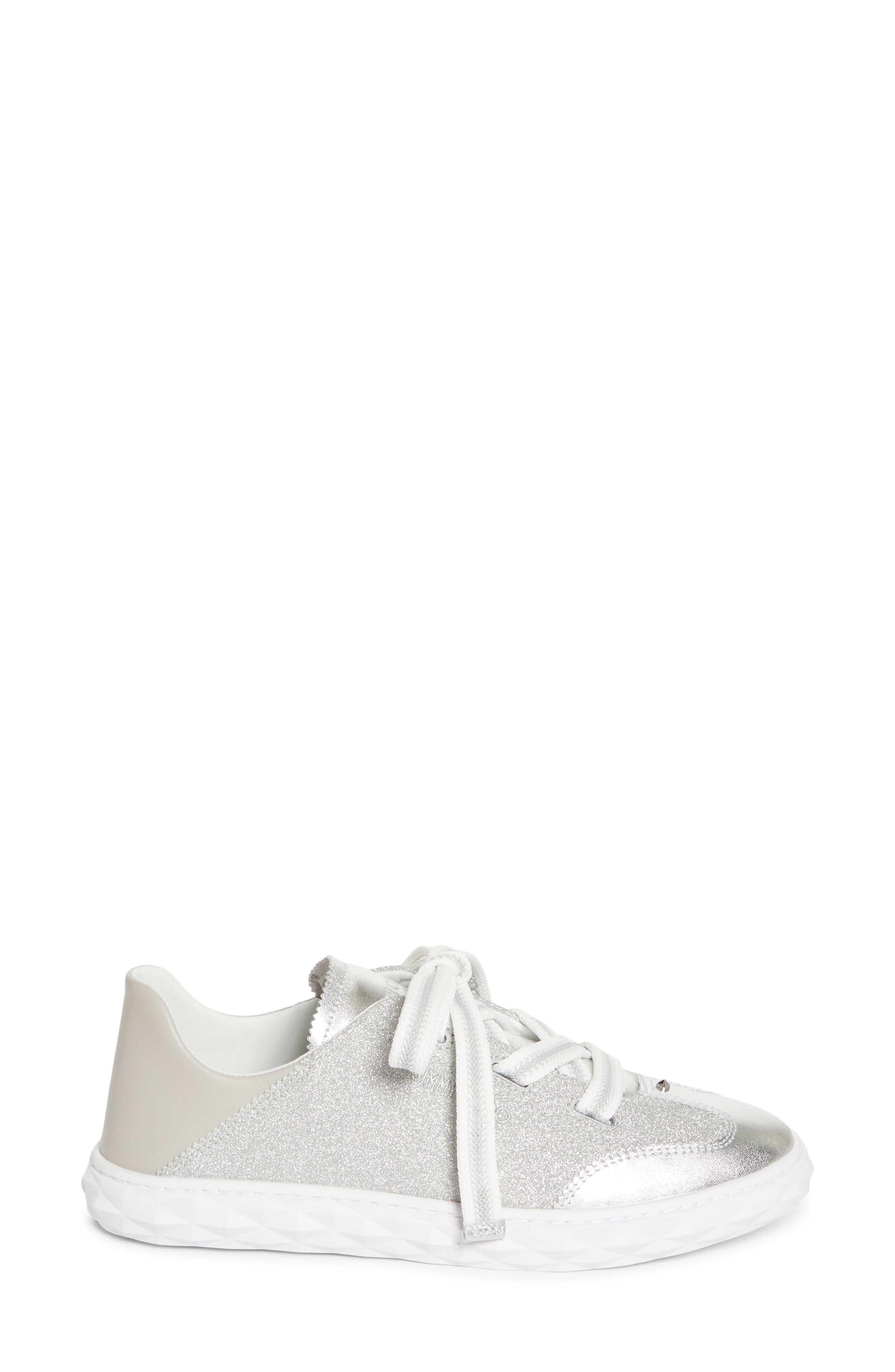 Jimmy Choo Diamond Light Flex T-Toe Sneaker, Alternate, color, V Silver