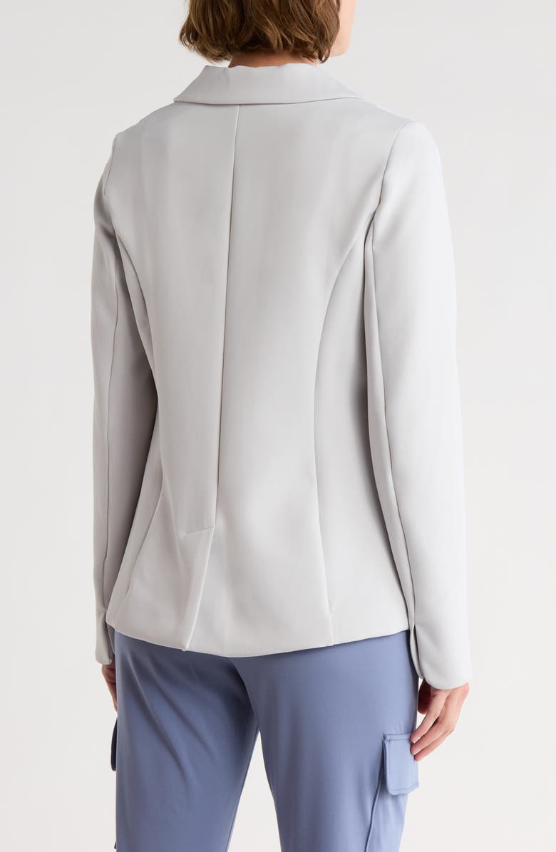 YOGALICIOUS Powermove Notch Lapel Scuba Knit Blazer, Alternate, color, Lunar Dust