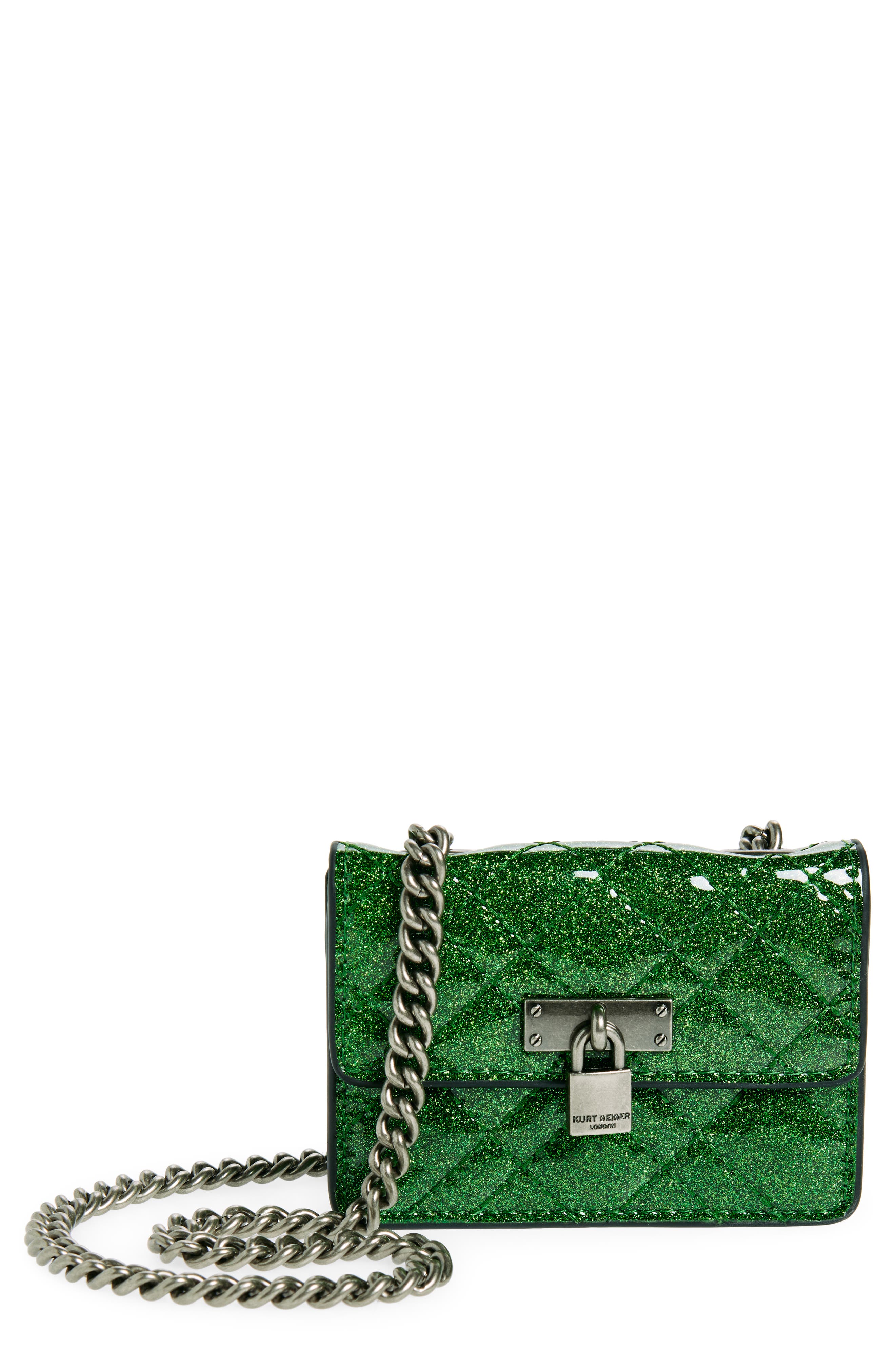 Kurt Geiger London Micro Brixton Shoulder Bag, Main, color, Green