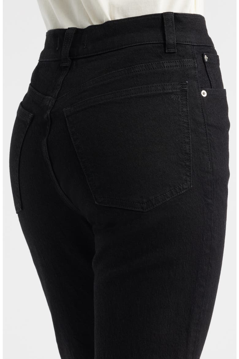 Longline Straight Leg Jeans, Alternate, color, BLACK FROST