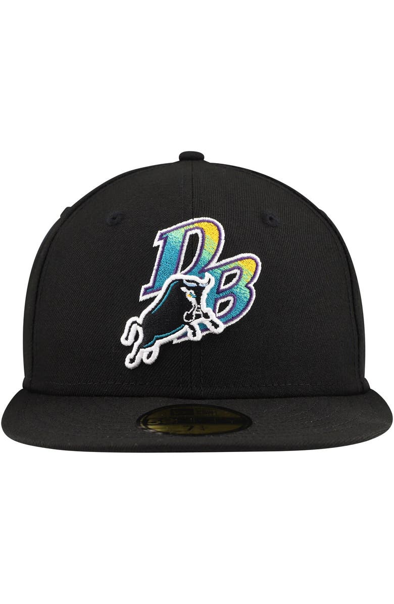 New Era Men's New Era Black Durham Bulls Authentic Collection 59FIFTY Fitted Hat, Alternate, color, Black