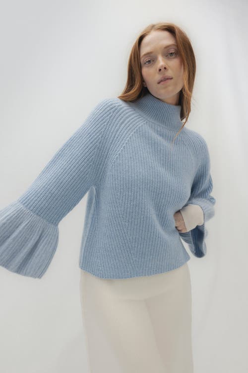 Naked Cashmere Luxe Puff Turtleneck In Blue
