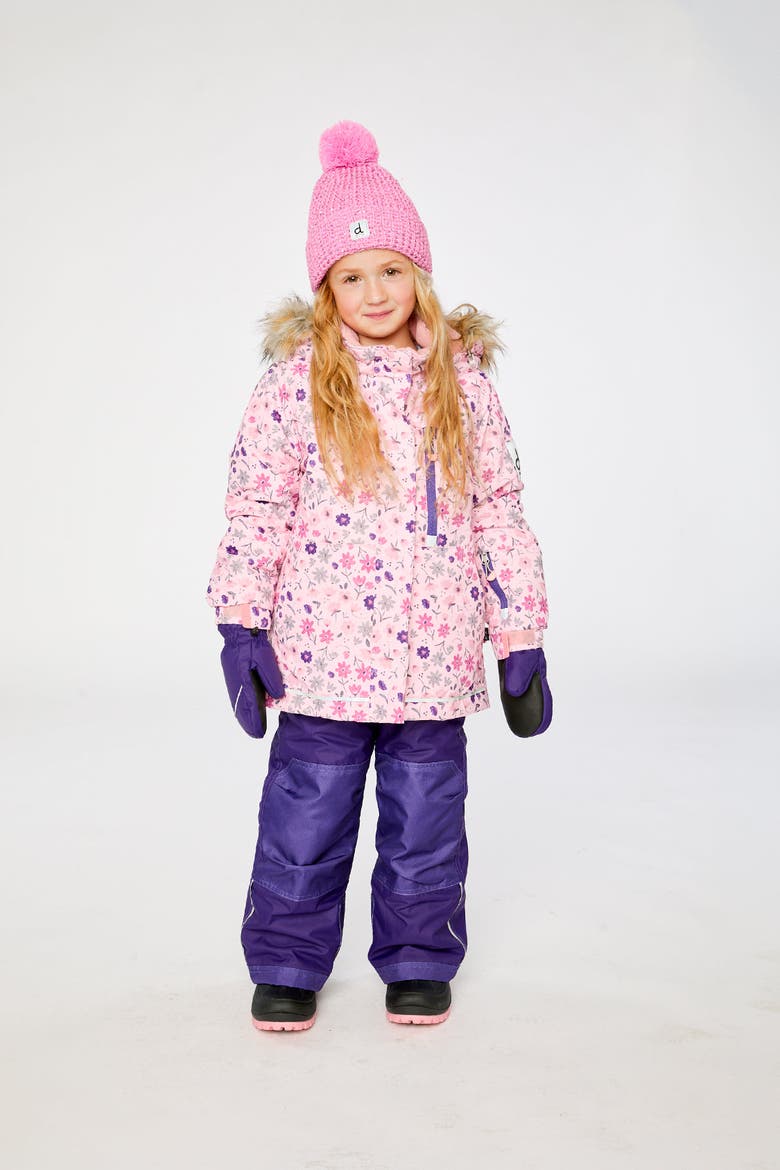 Play Mini Flower Jacket & Pants Two Piece Snowsuit, Alternate, color, Pink Mini Flower Print